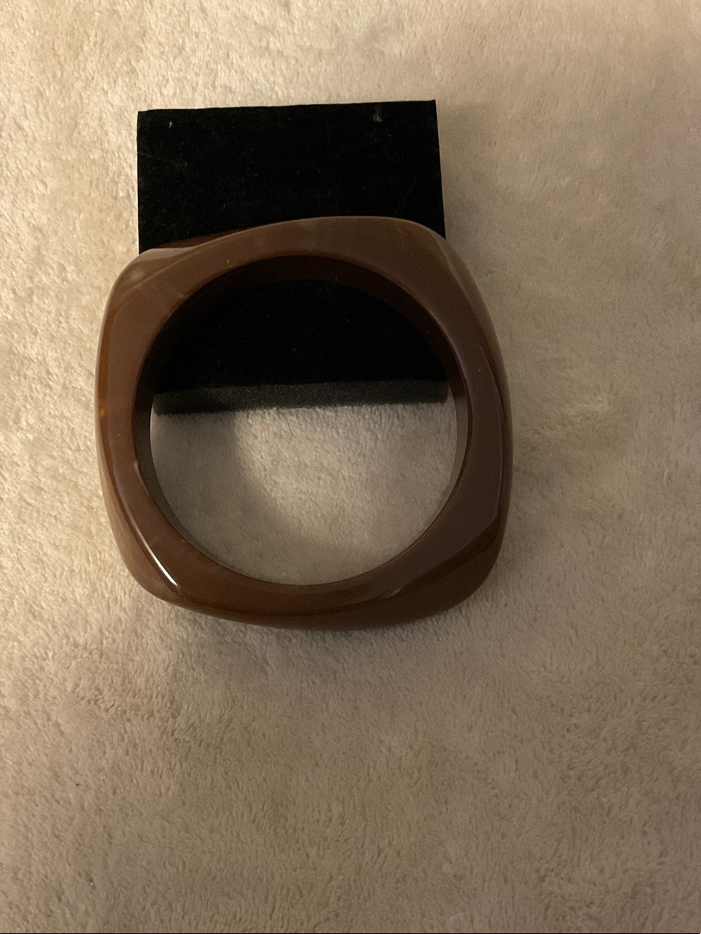 Women’s Brown Resin Square Bangle Bracelet